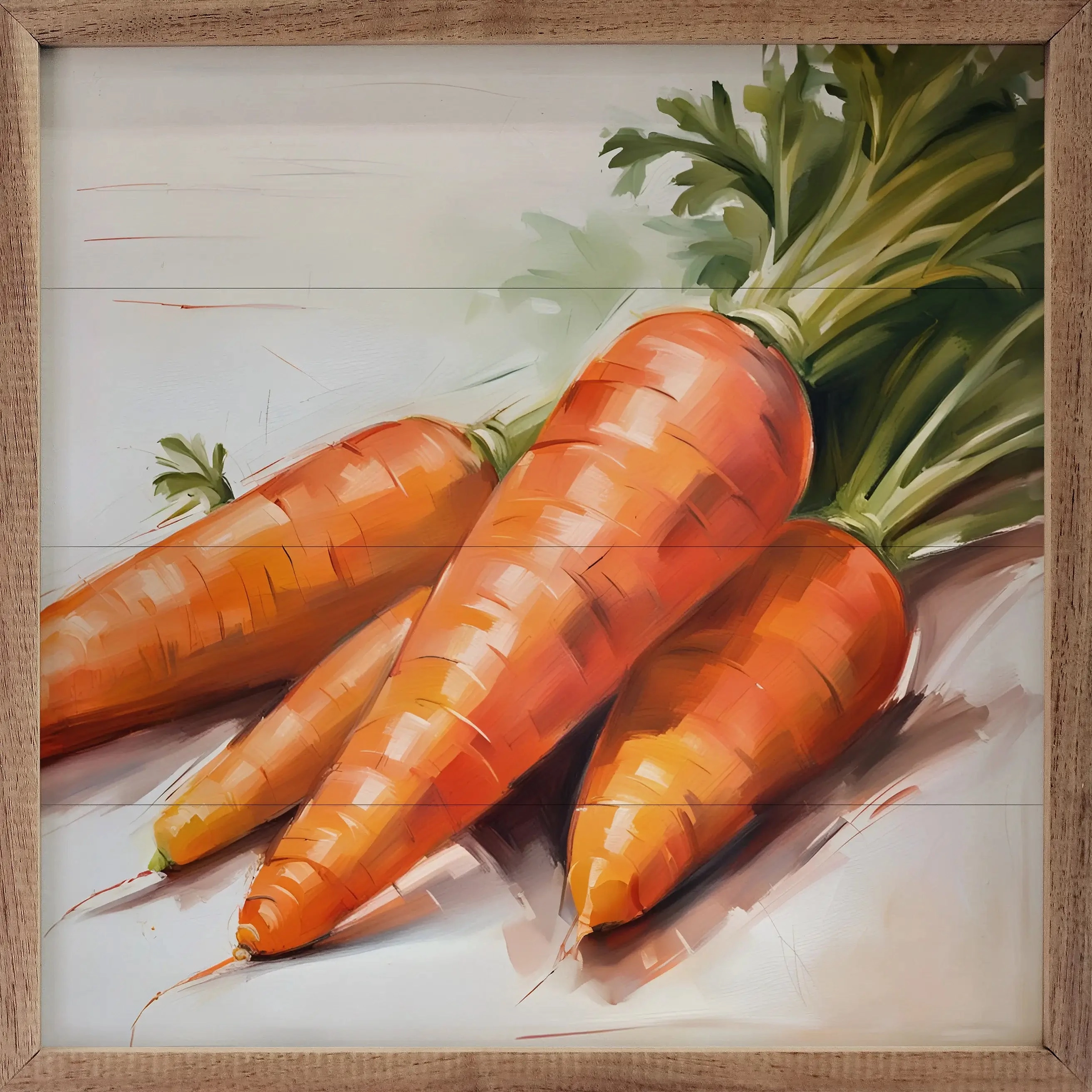 Bunch Of Carrots White Wood Framed Print 