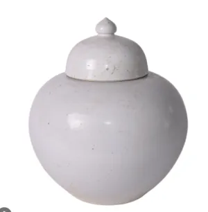 Busan White Large Lidded Ginger Jar 