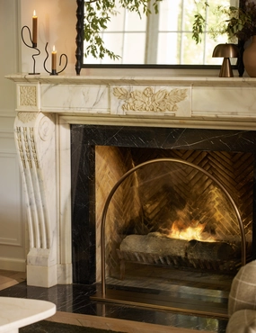 Callion Glass Fireplace Screen 