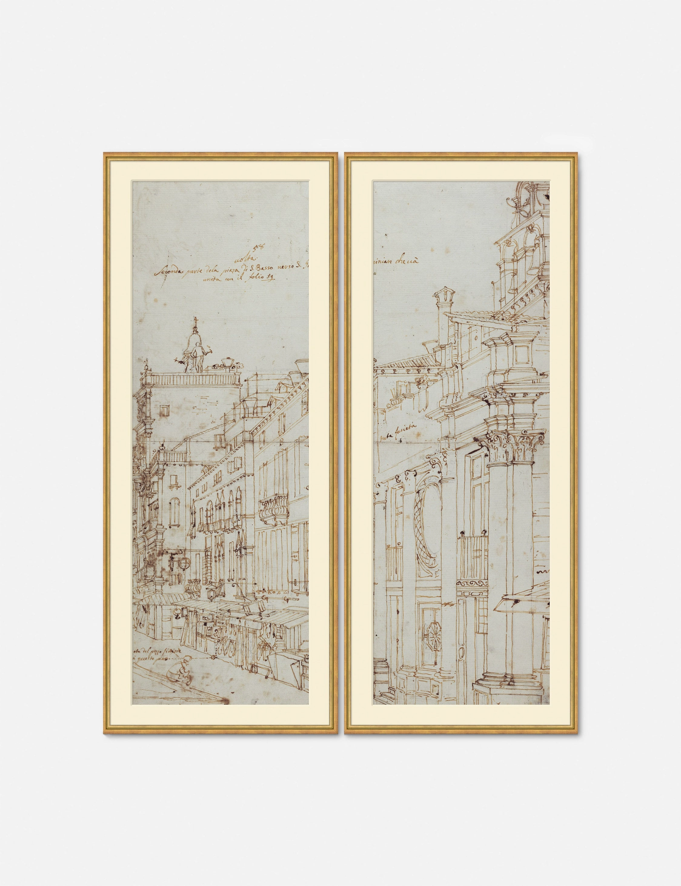 Canaletto Drawing Prints (Set of 2)