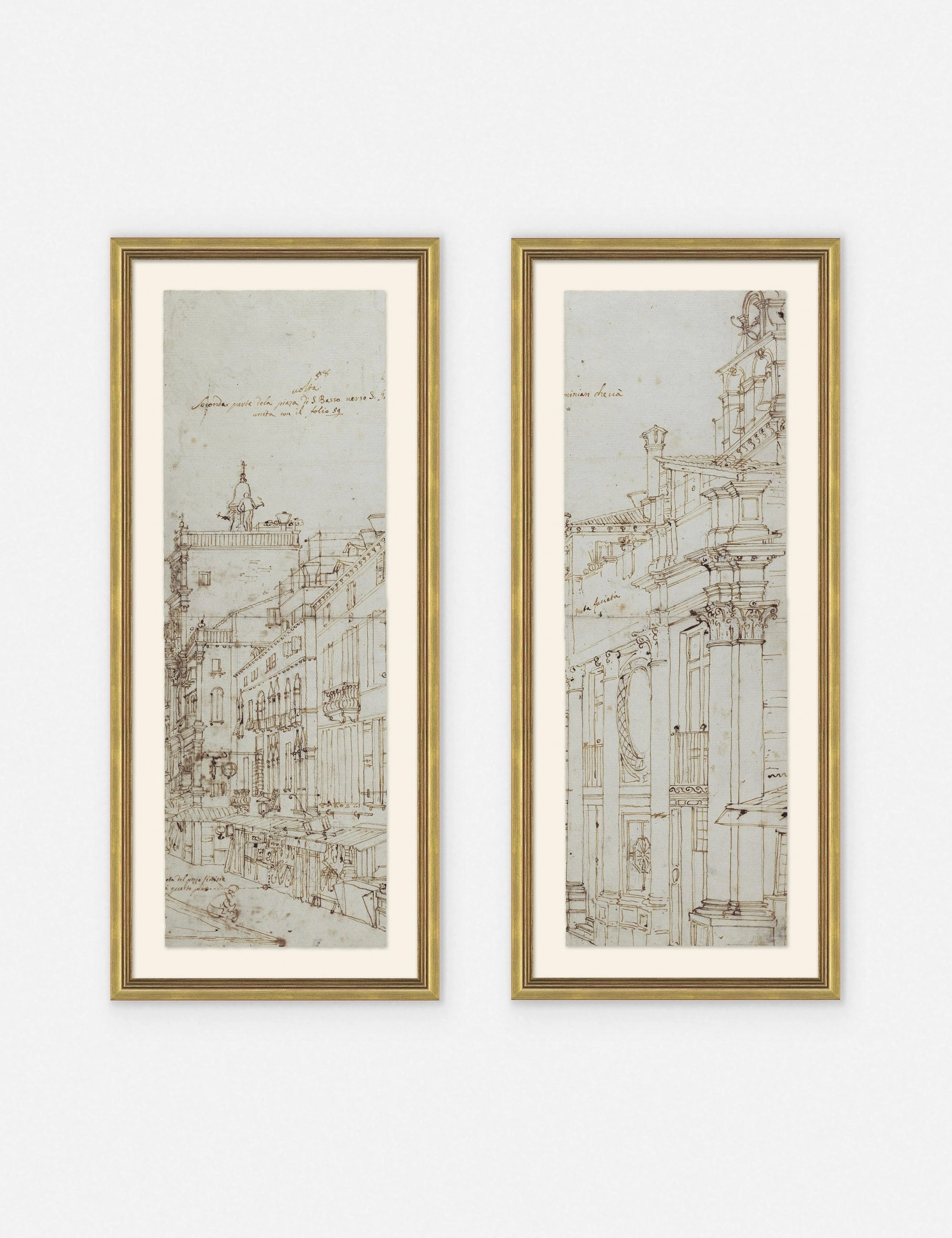 Canaletto Drawing Prints (Set of 2)