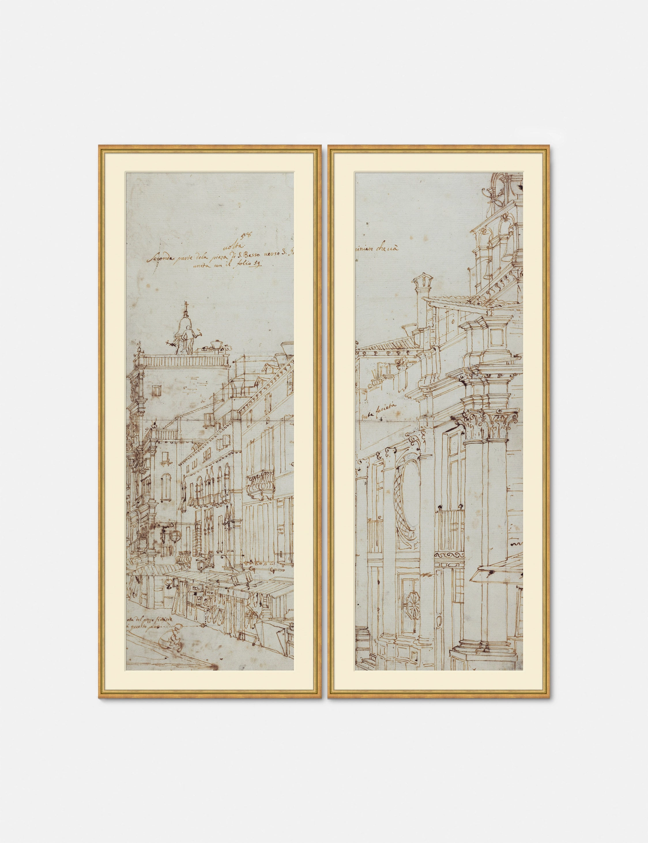 Canaletto Drawing Prints (Set of 2)
