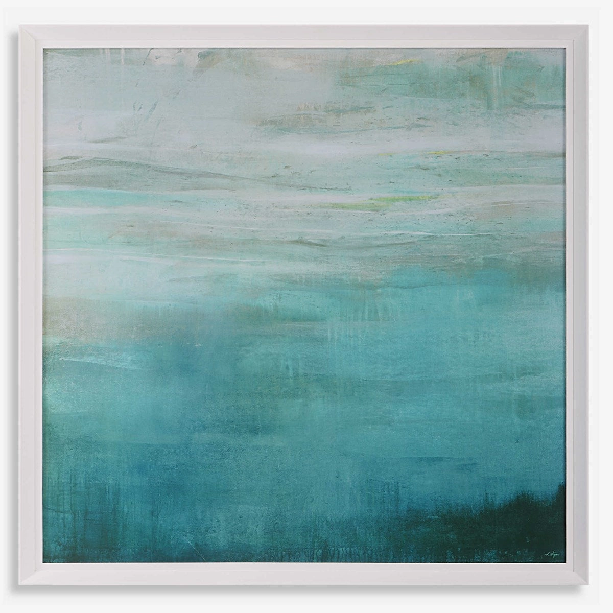 Cancun Teal Frame Print Wall Art