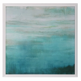 Cancun Teal Frame Print Wall Art 