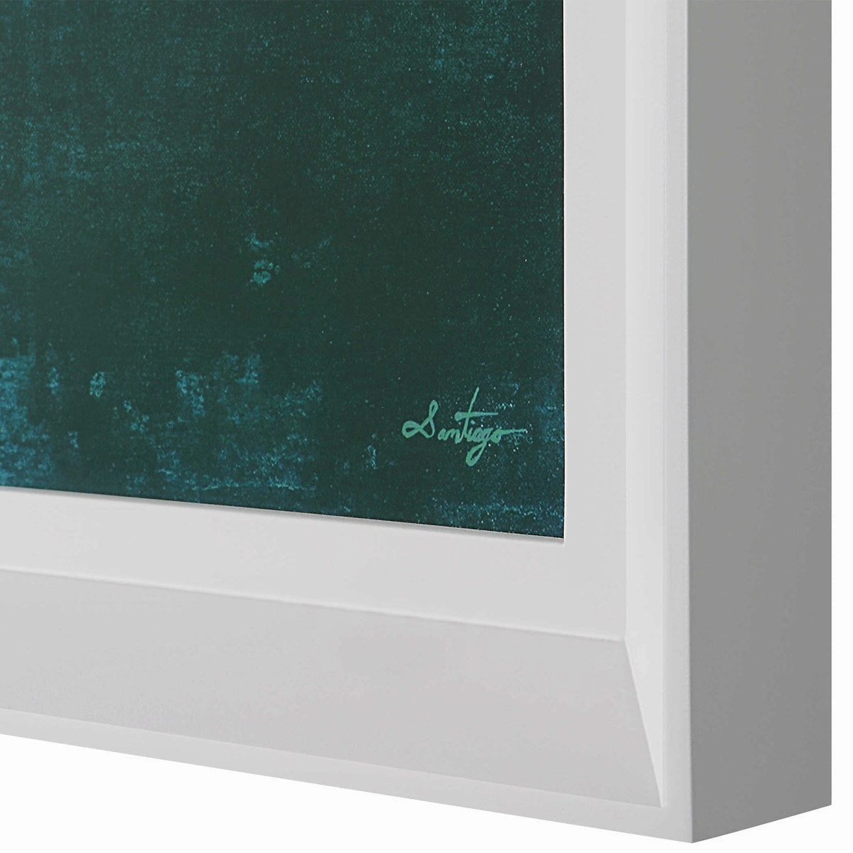 Cancun Teal Frame Print Wall Art