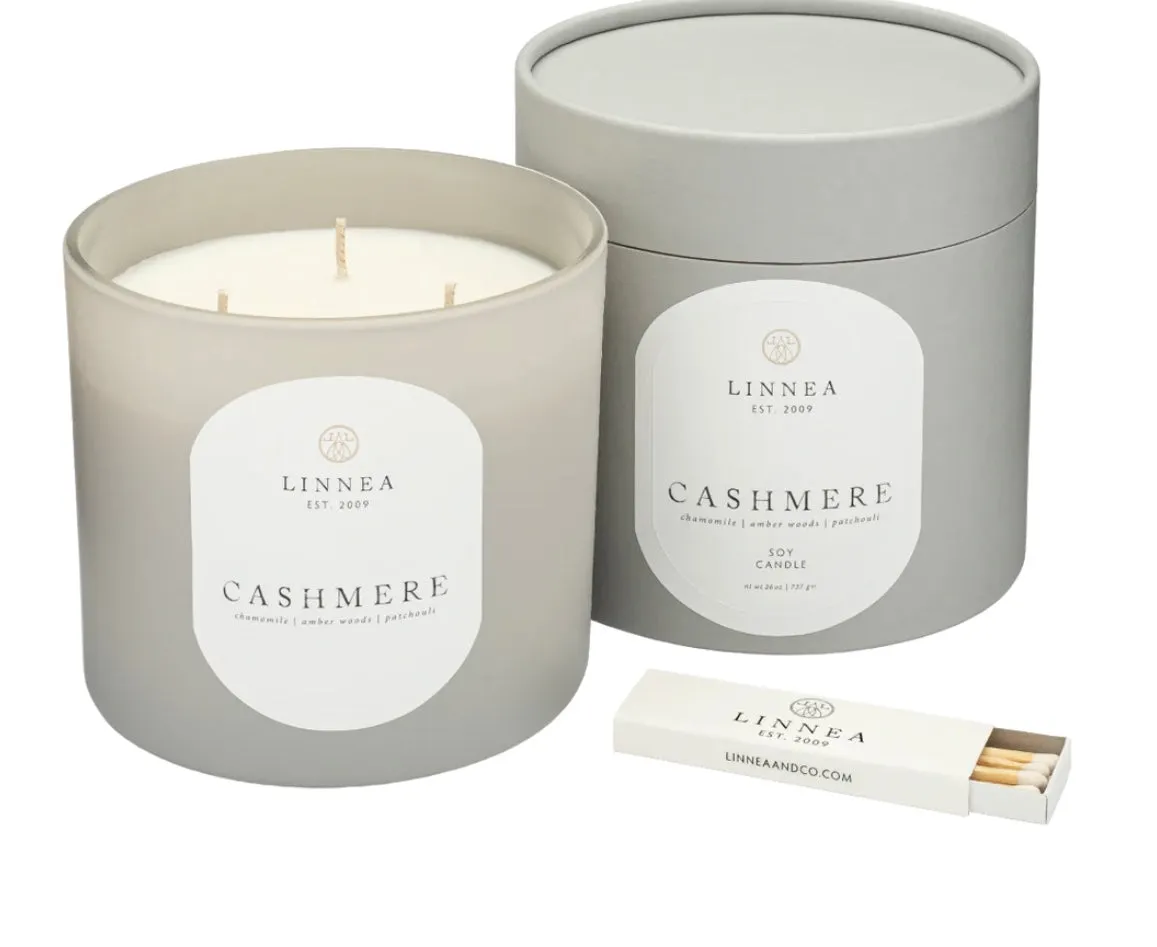 Cashmere Grande 3 Wick Candle