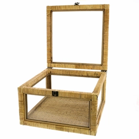 Cayman Rattan and Glass Case 