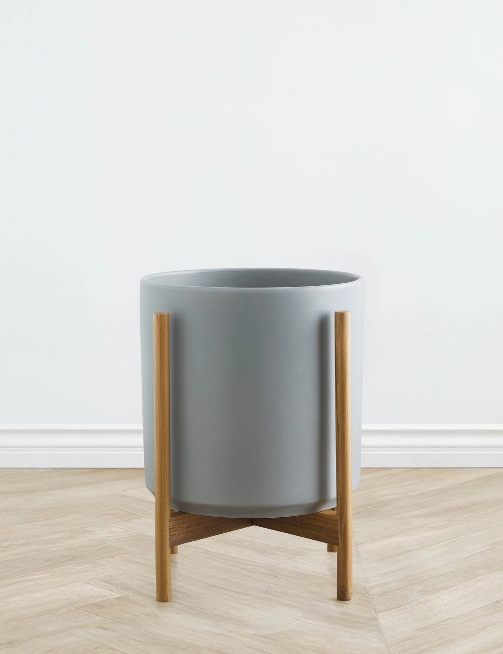 Ceramic Planter Pot   Teak Stand by LBE Design