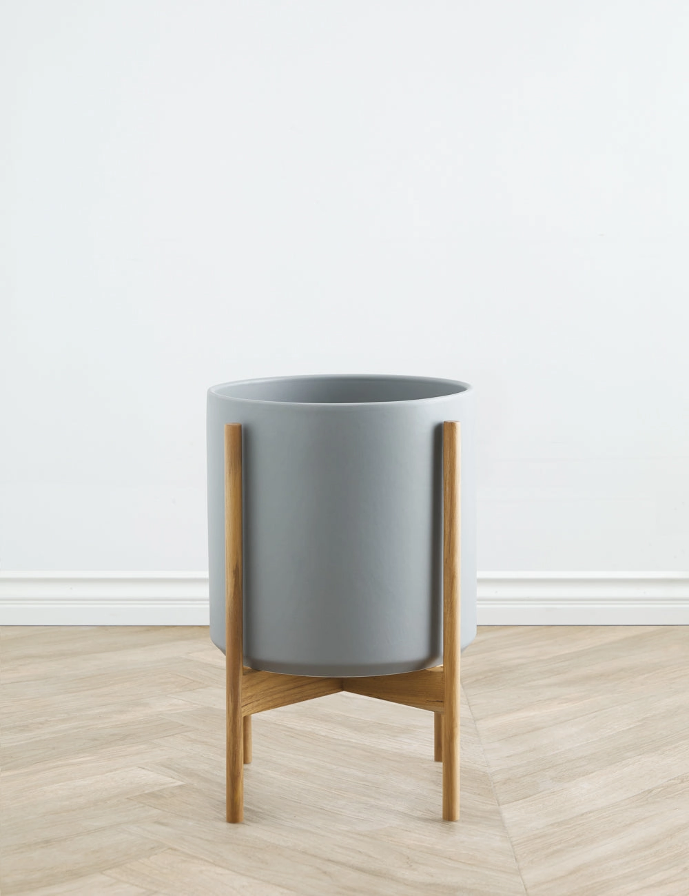 Ceramic Planter Pot   Teak Stand by LBE Design
