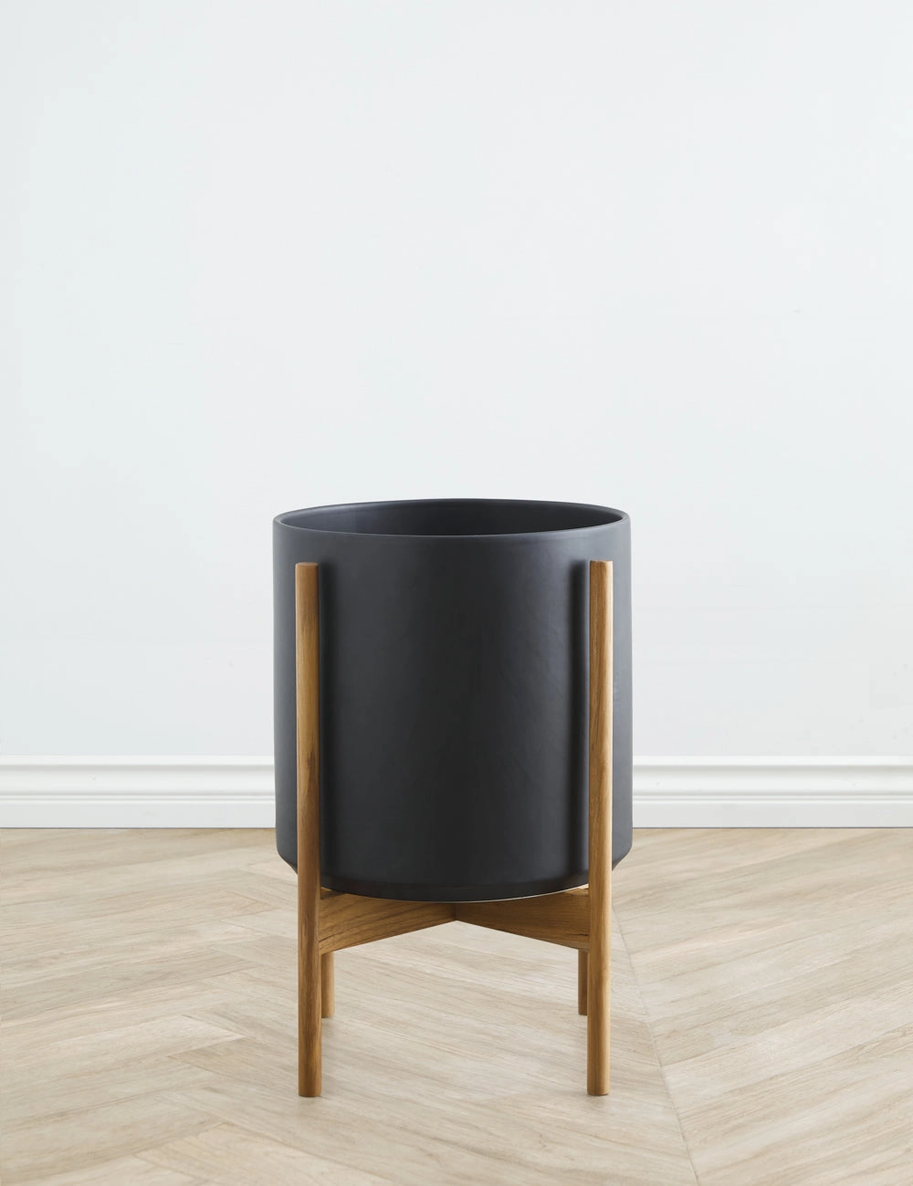 Ceramic Planter Pot   Teak Stand by LBE Design
