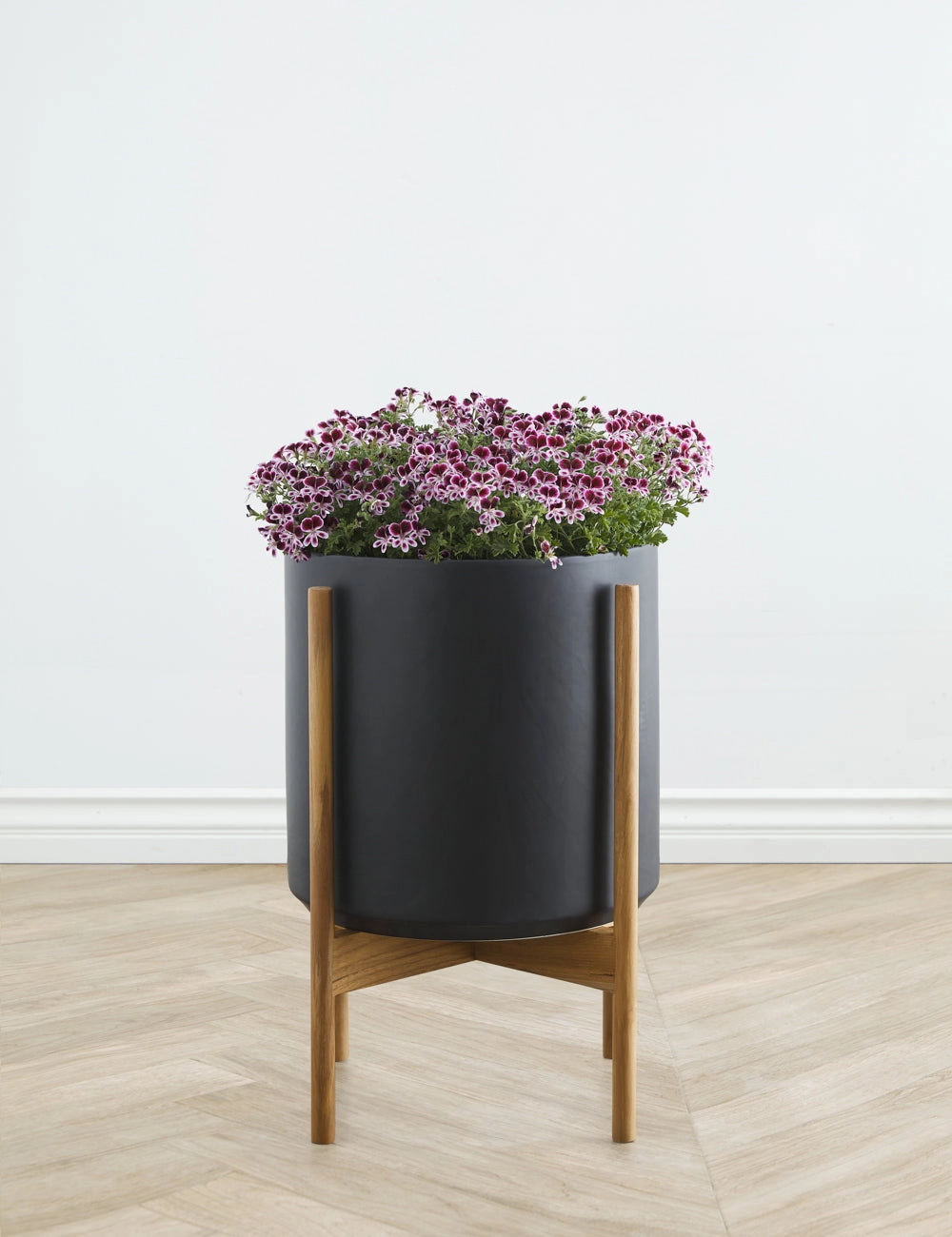 Ceramic Planter Pot   Teak Stand by LBE Design
