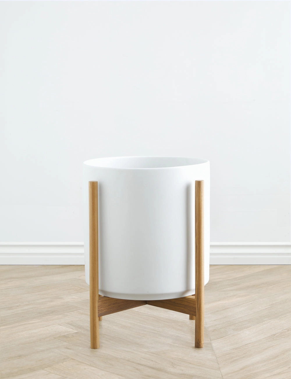 Ceramic Planter Pot   Teak Stand by LBE Design