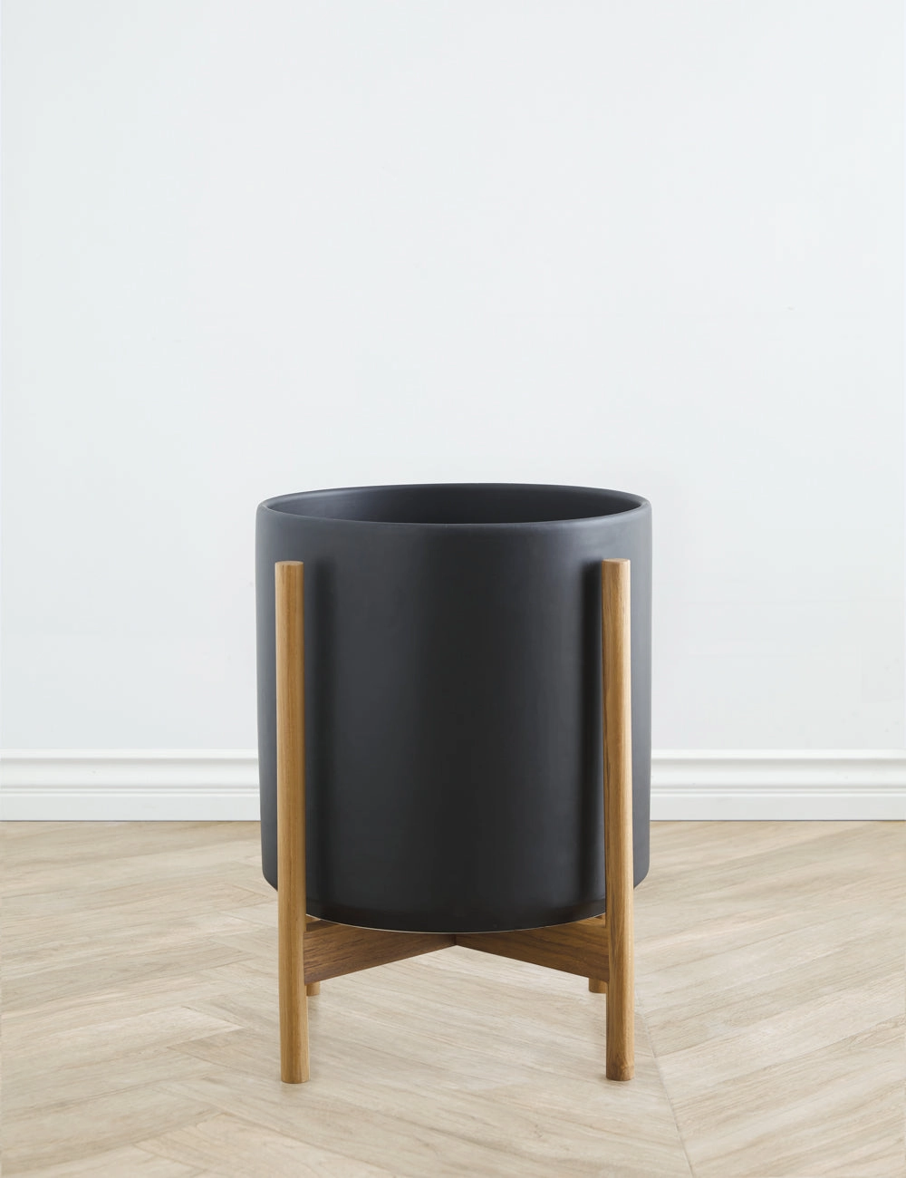 Ceramic Planter Pot   Teak Stand by LBE Design