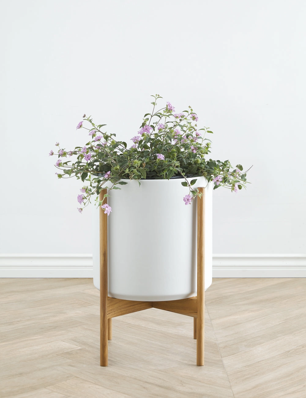 Ceramic Planter Pot   Teak Stand by LBE Design