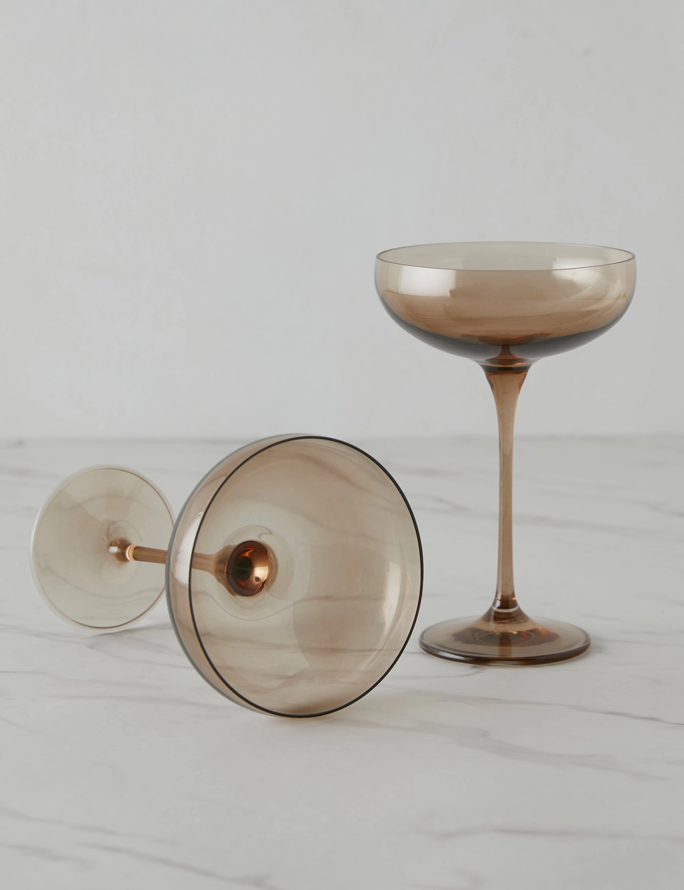 Champagne Coupes (Set of 2) by Estelle Colored Glass