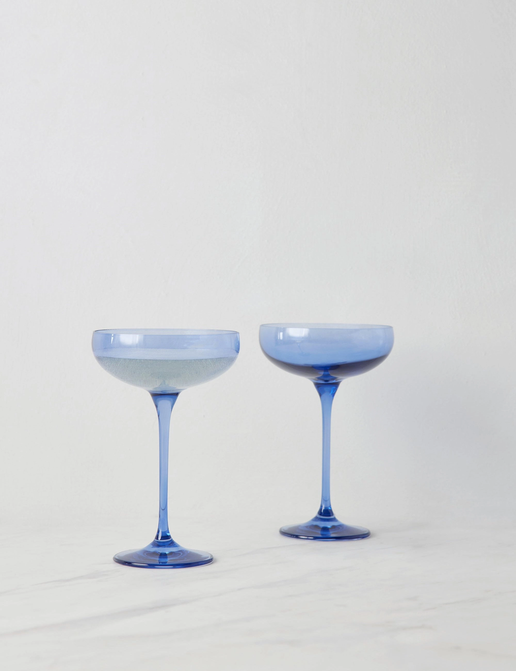 Champagne Coupes (Set of 2) by Estelle Colored Glass 