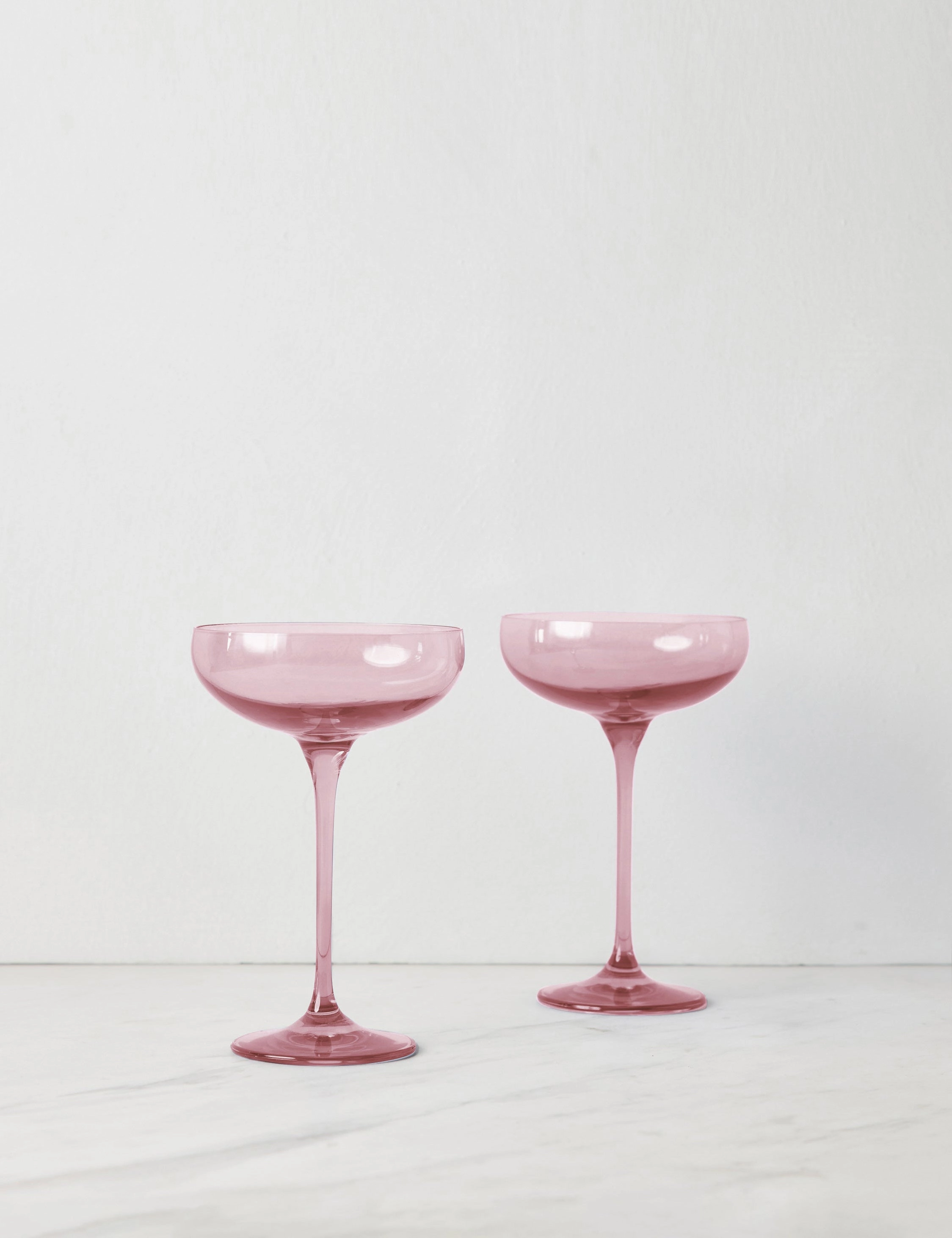 Champagne Coupes (Set of 2) by Estelle Colored Glass