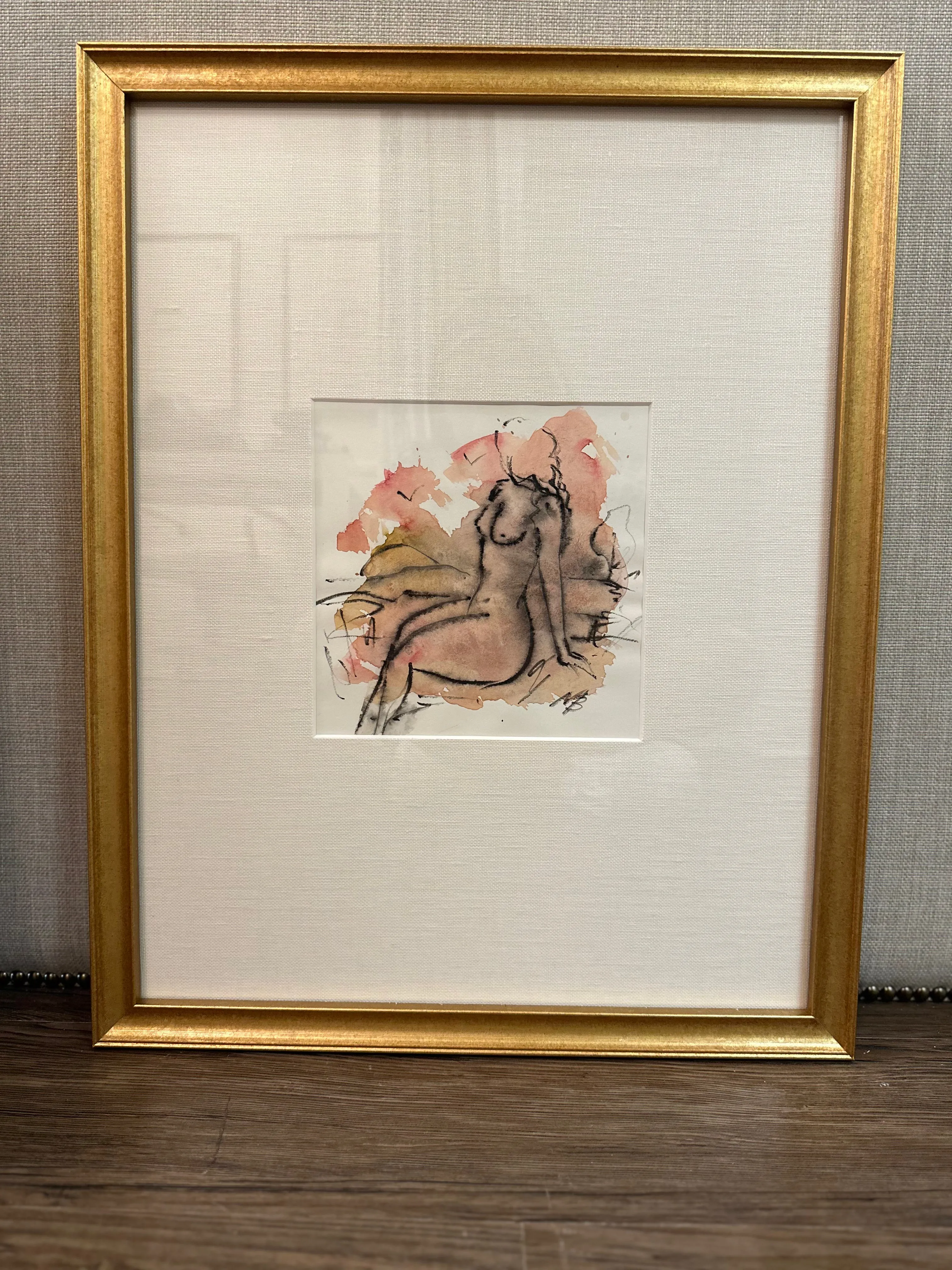 Charcoal & Watercolor Nude Sketches 