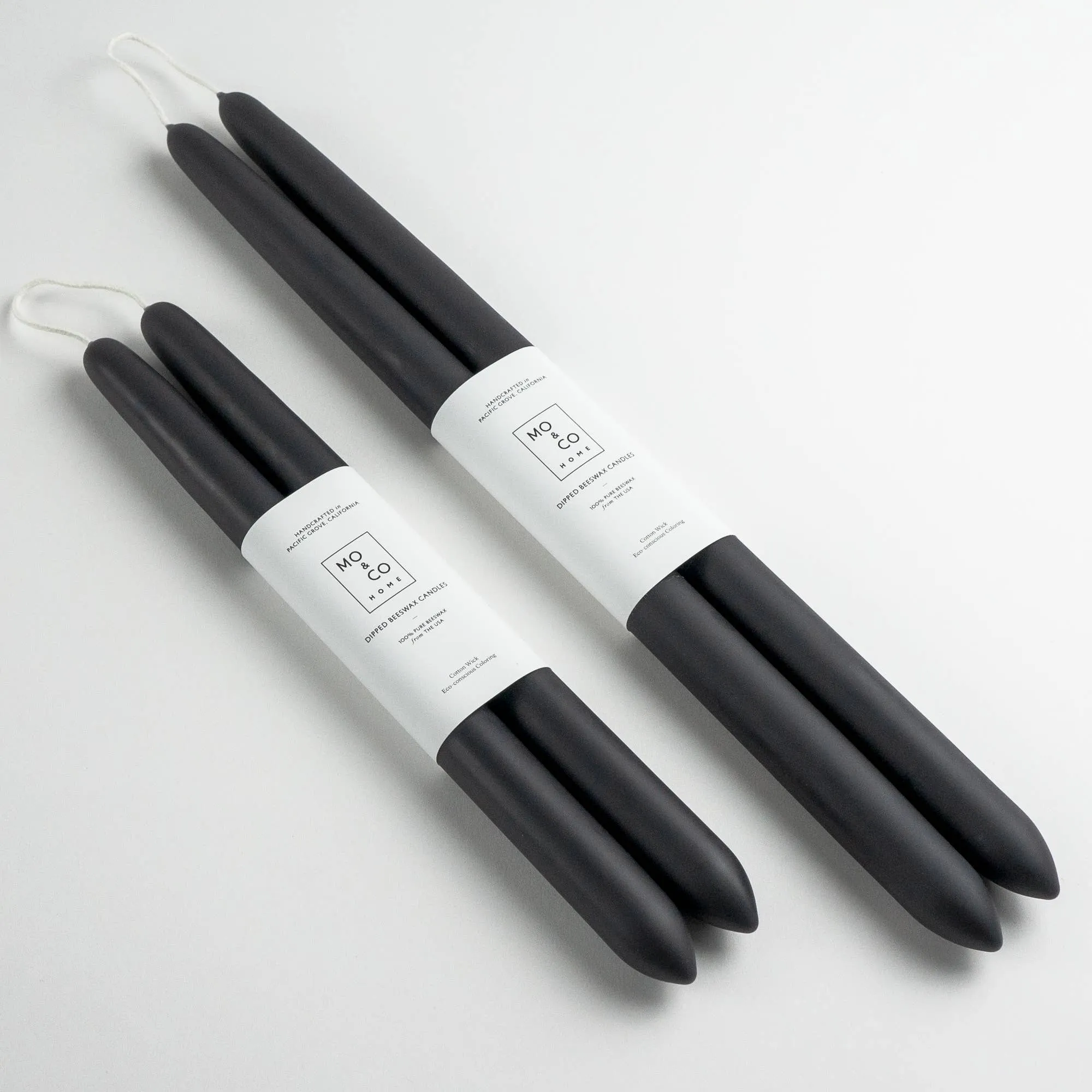 Charcoal Beeswax Dipped Candles 