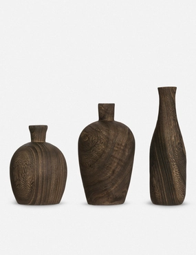 Charlynn Wood Vases (Set of 3) 