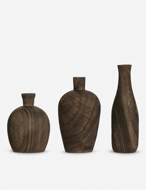 Charlynn Wood Vases (Set of 3) 
