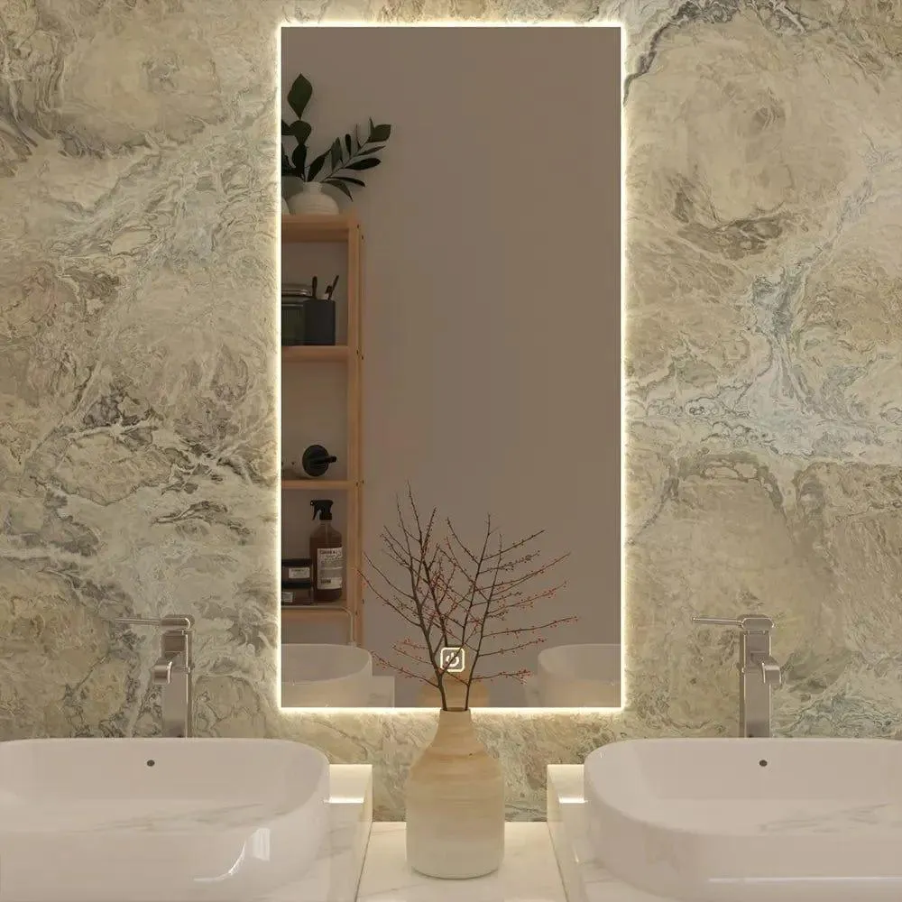 Chic & Minimalist Rectangular LED Bathroom Mirror 
