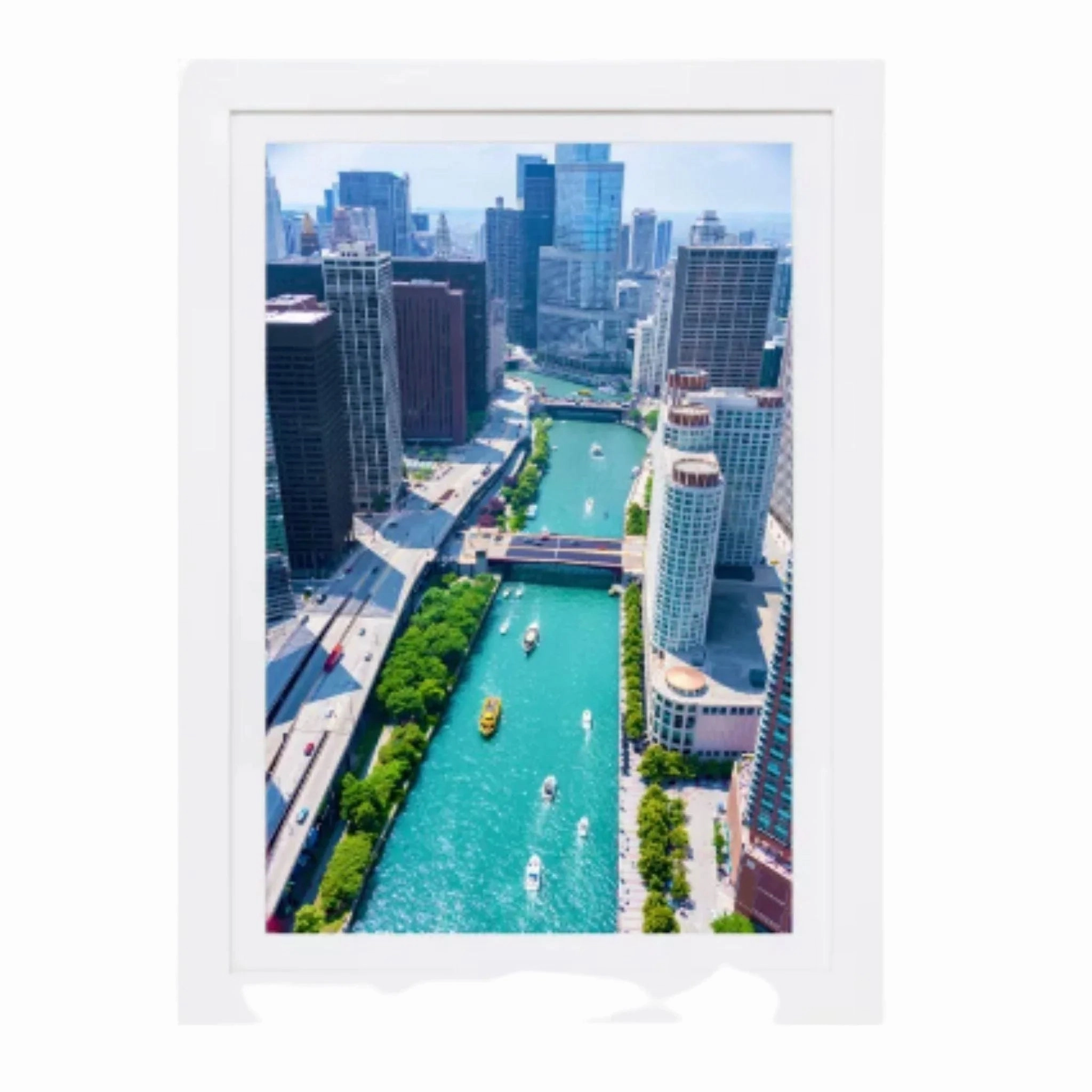 Chicago River Mini Framed Print by Gray Malin