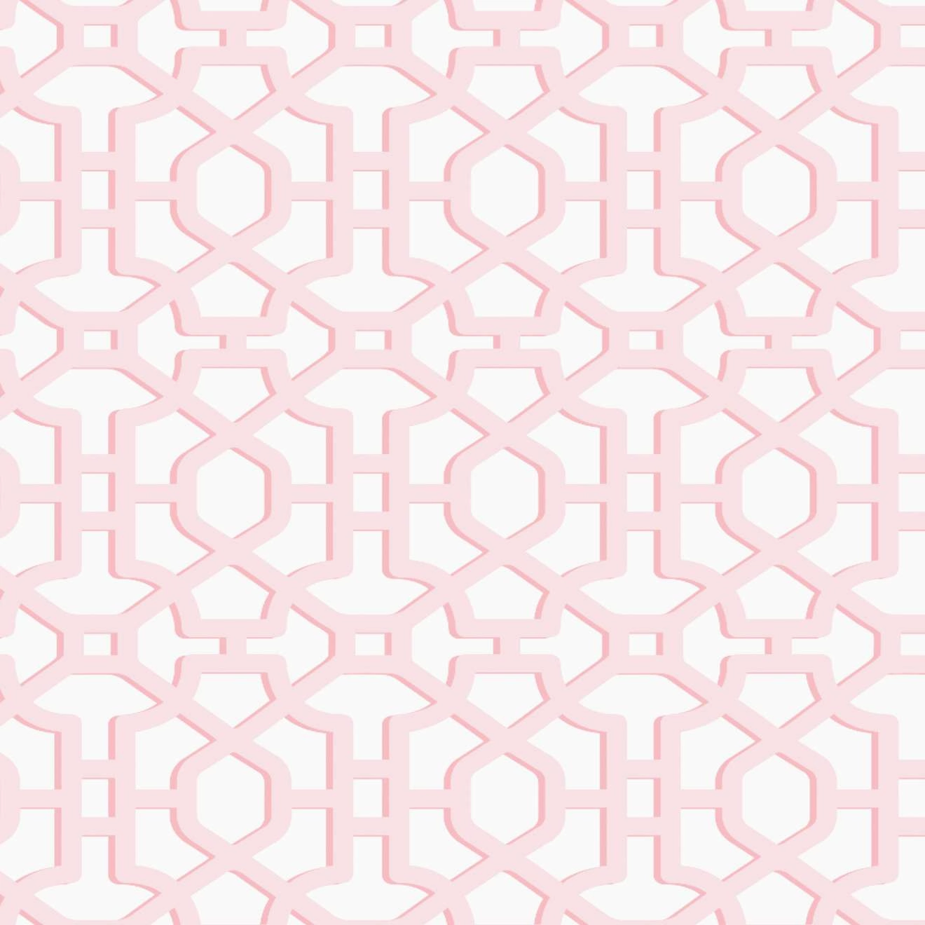 Chinois Lattice Pink Wallpaper
