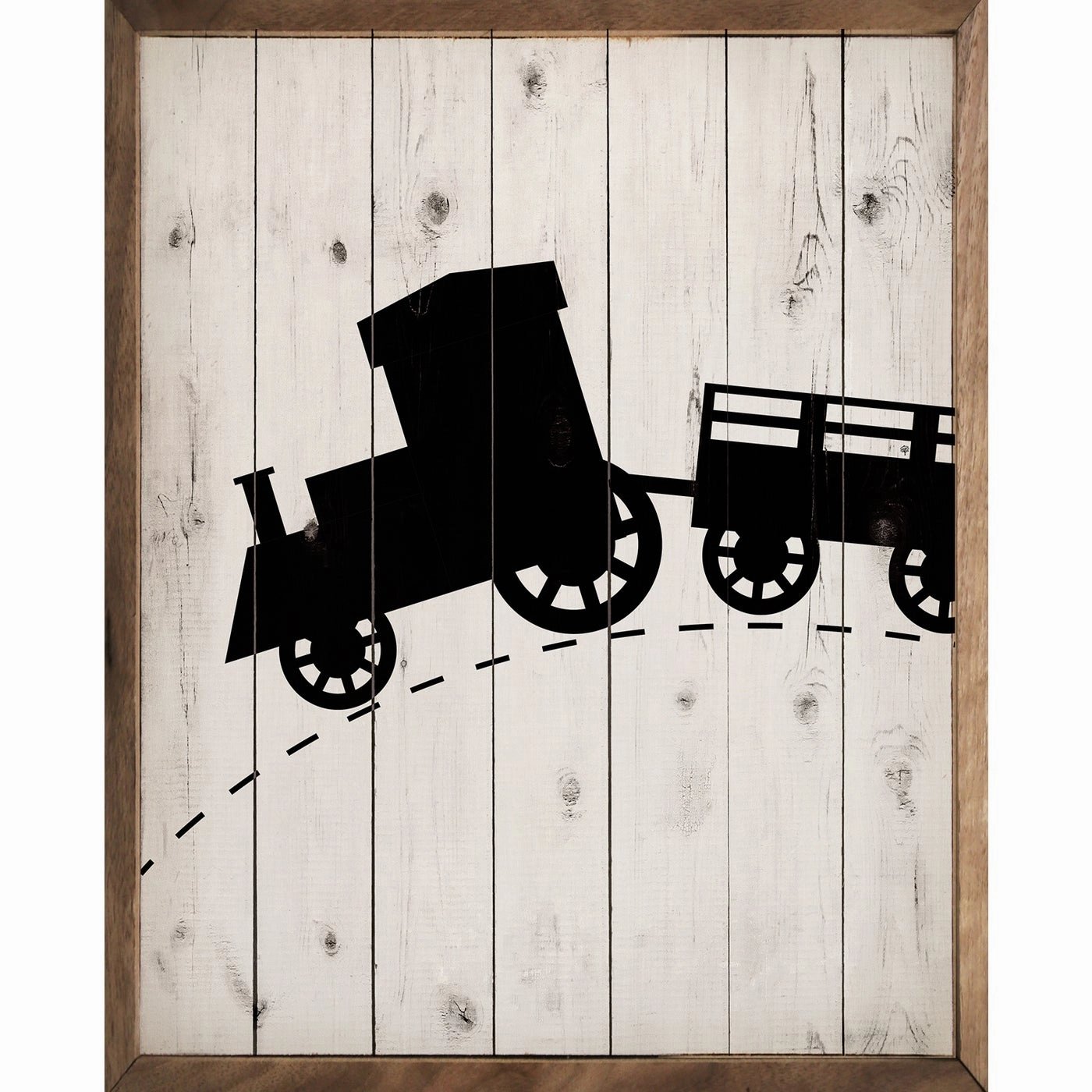 Choo Choo Train Wood Framed Print Set 