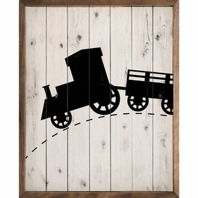 Choo Choo Train Wood Framed Print Set 