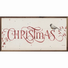 Christmas Bird Wood Framed Print 