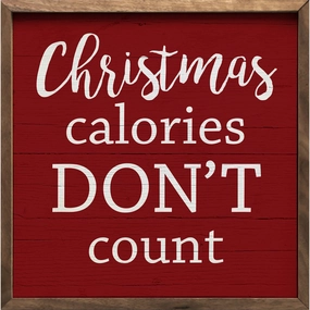 Christmas Calories Don't Wood Framed Print 