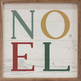 Christmas Colors Noel Wood Framed Print 