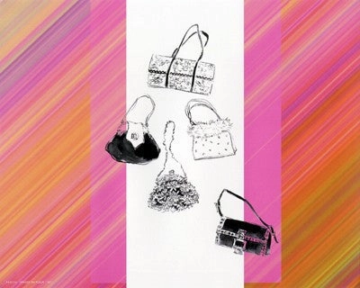 Cinq Sacs a Main avec Raies 