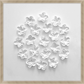 Circular Blooms Watercolor Framed Wall Art 