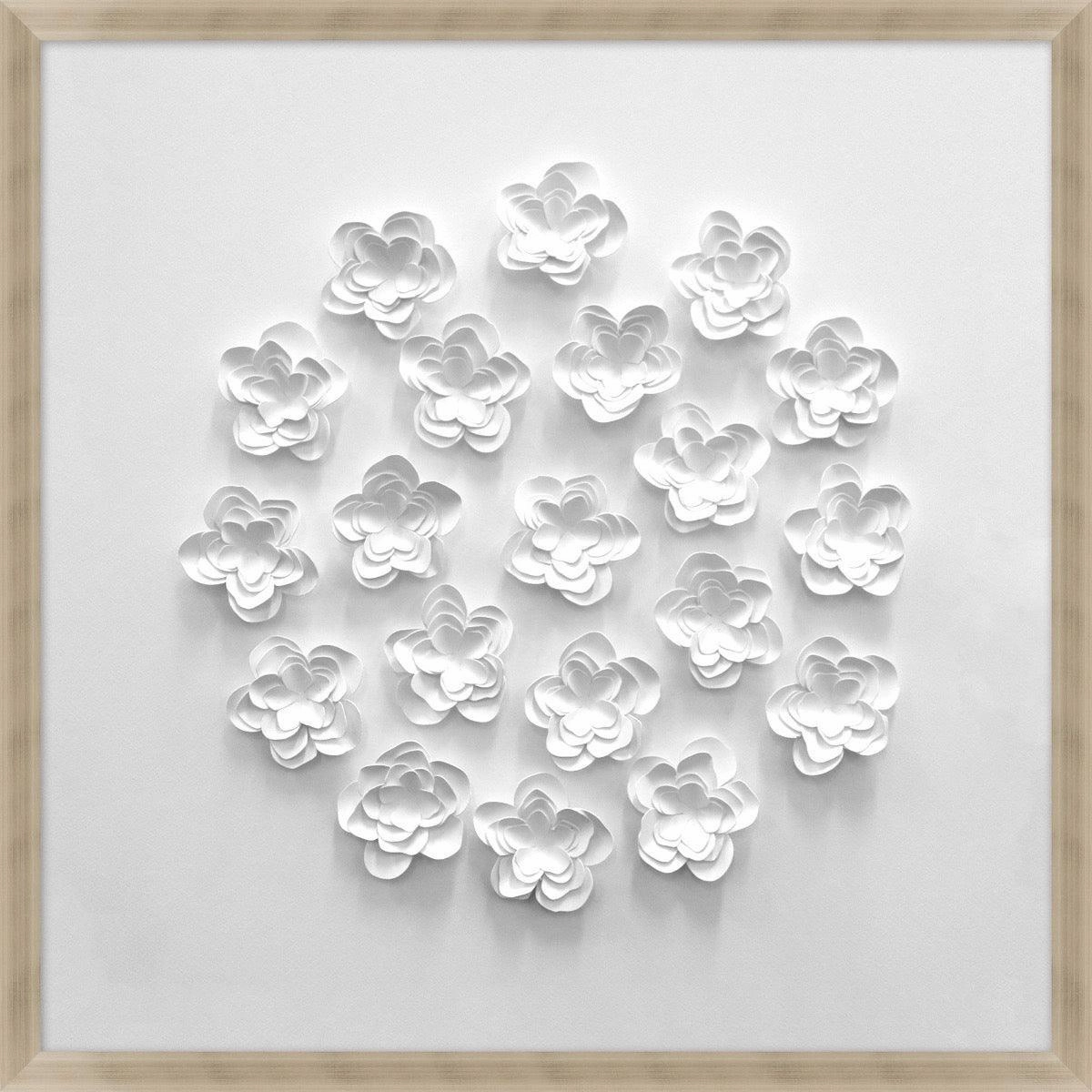 Circular Blooms Watercolor Framed Wall Art 