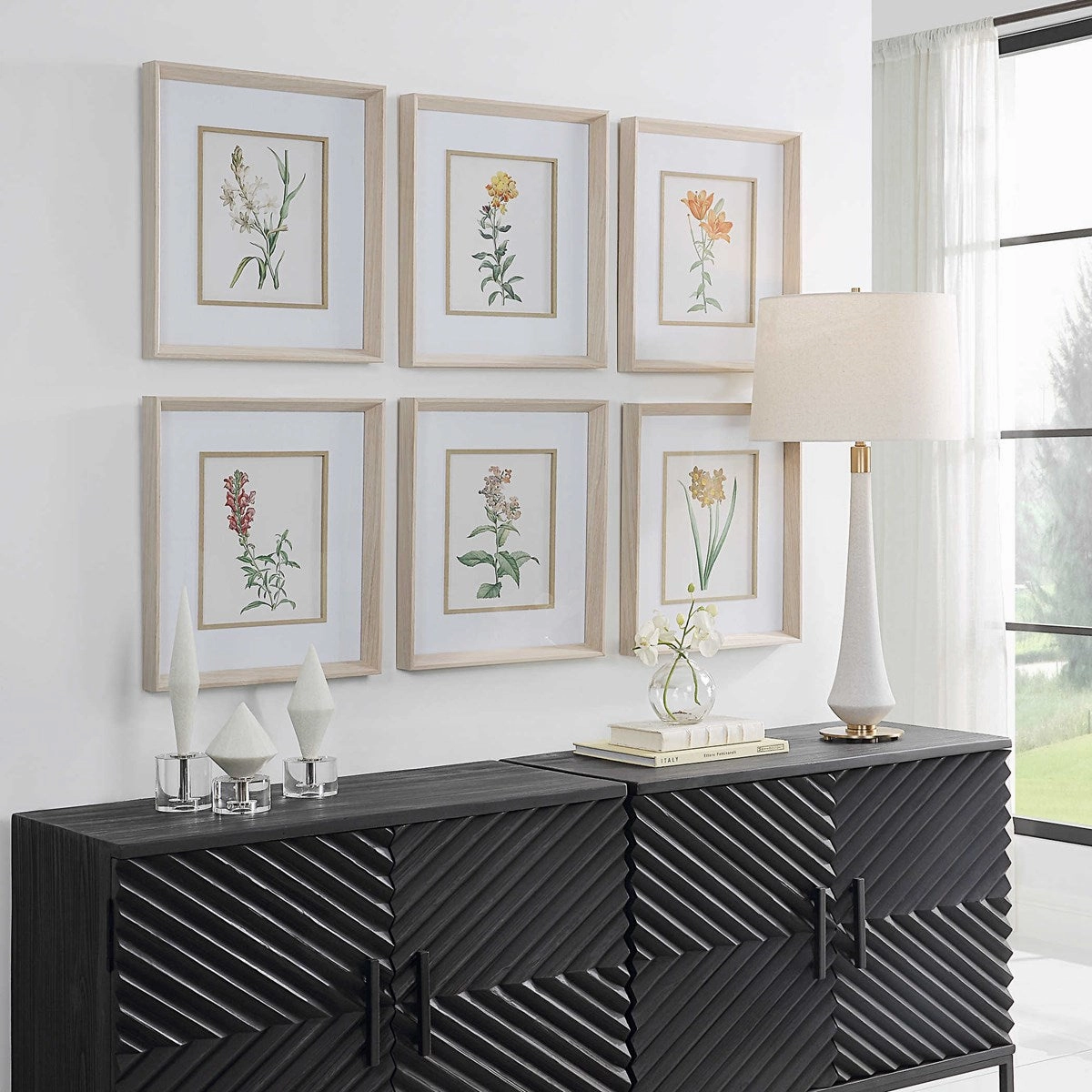 Classic Botanicals Framed Prints, Set of 6