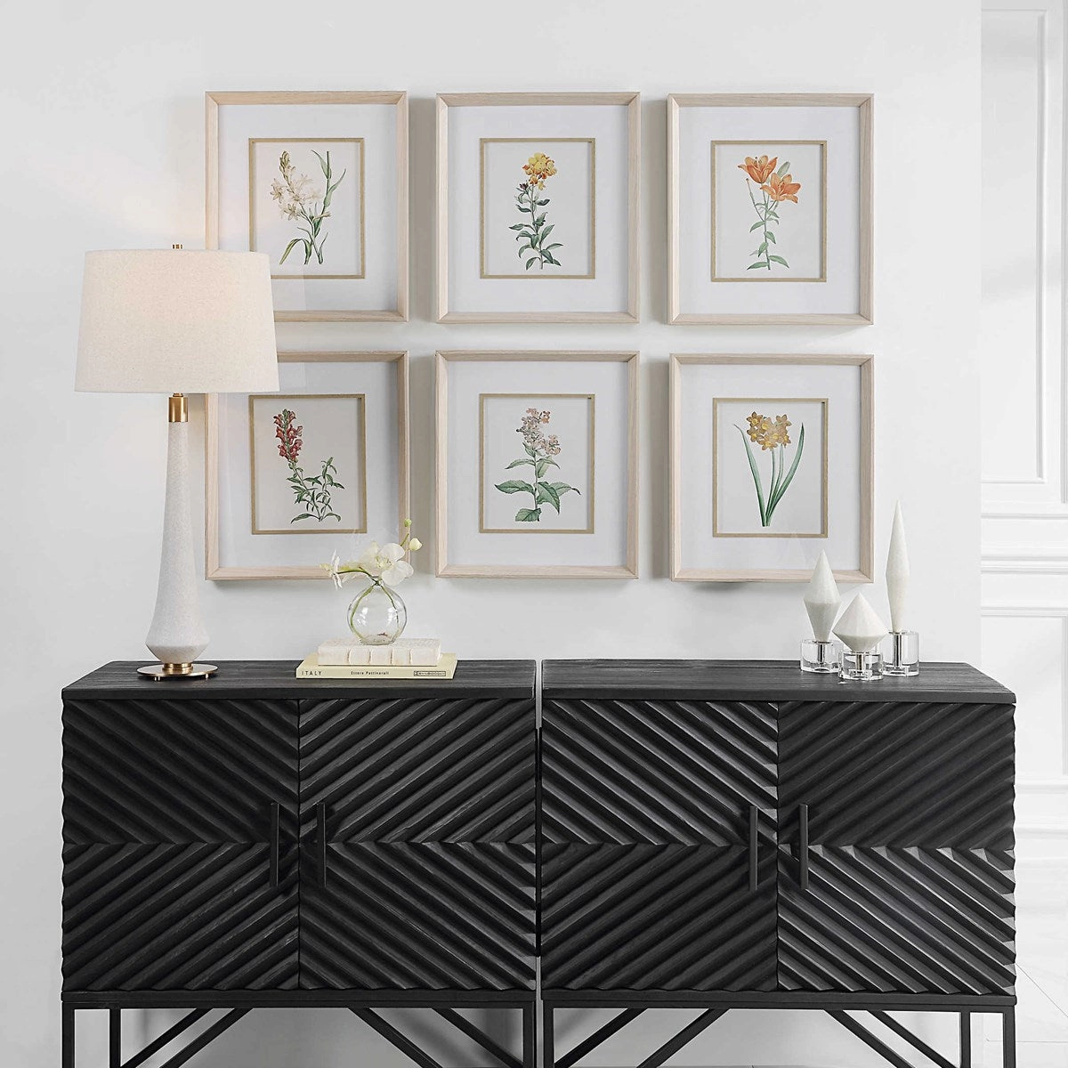 Classic Botanicals Framed Prints, Set of 6