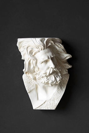 Classical Greek-Inspired Floating Wall Shelf 