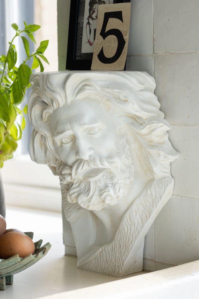 Classical Greek-Inspired Floating Wall Shelf
