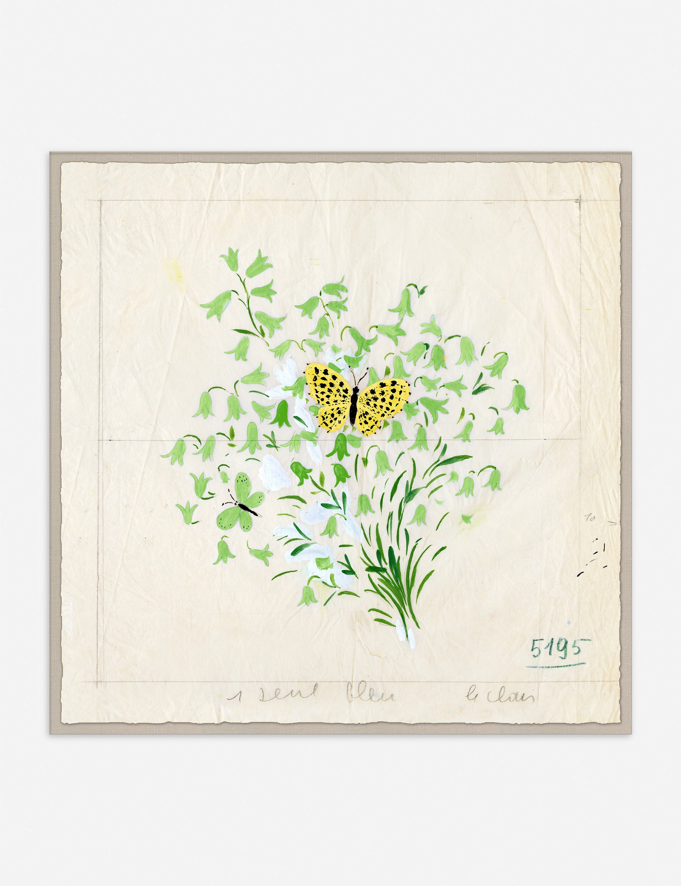 Clochettes et Papillon II Print by Paule Marrot