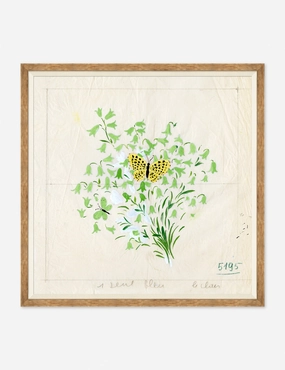 Clochettes et Papillon II Print by Paule Marrot 