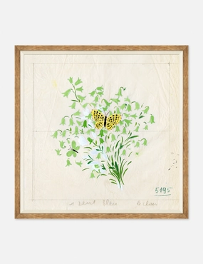 Clochettes et Papillon II Print by Paule Marrot 
