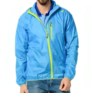 Clothing Adidas  Men adidas Edo Light Wind Mens Running Jacket - Blue