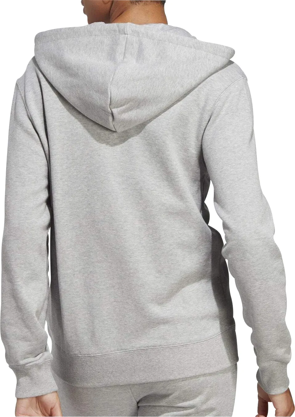 Clothing Adidas  Women adidas Essentials Linear French Terry Womens Full Zip Hoody - Grey
