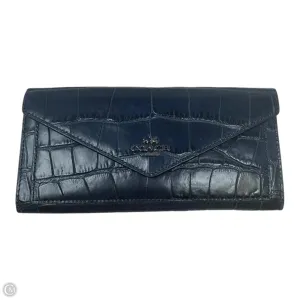 Coach Bags Croc Embossed Envelope Wallet Designer By Coach, Size: Medium