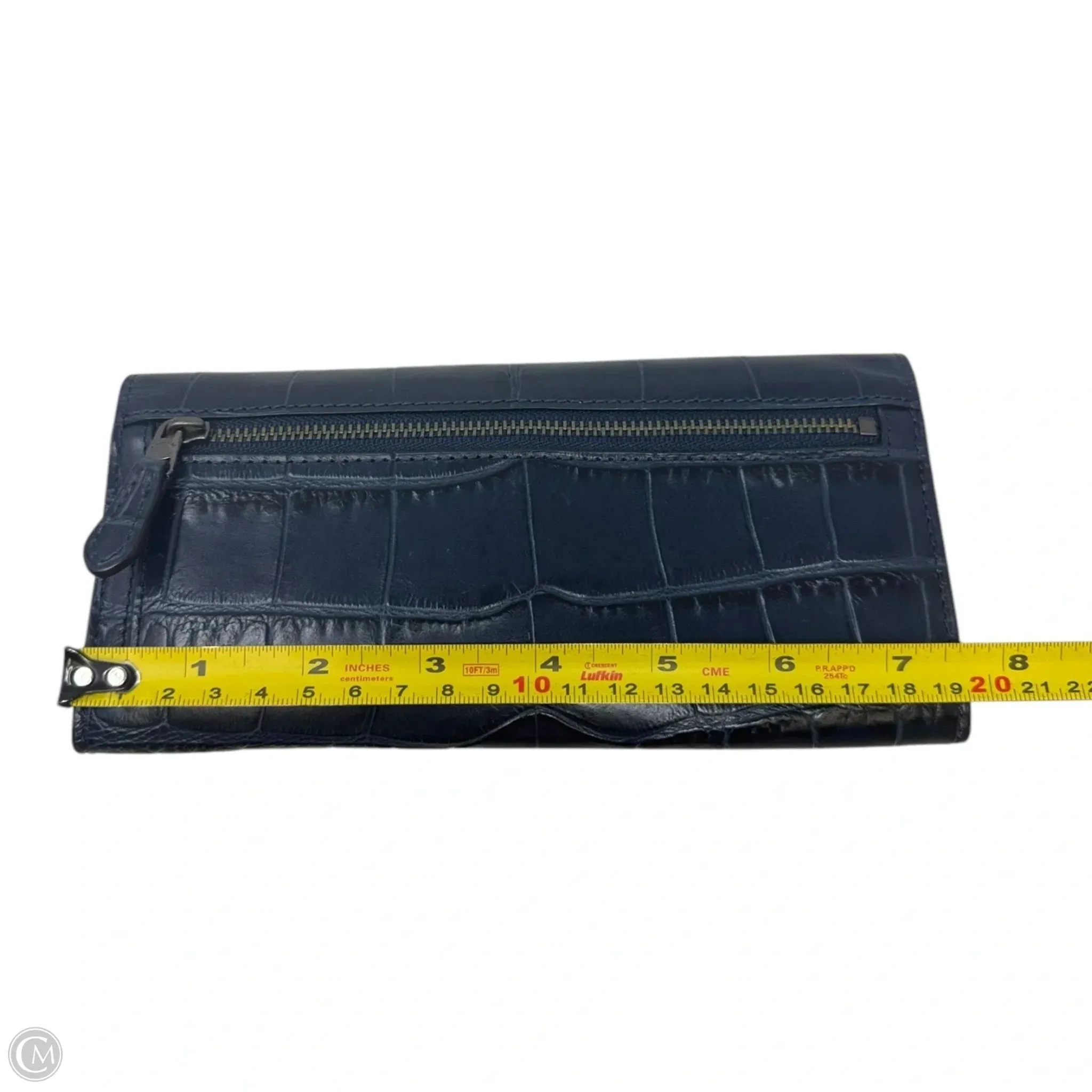 Coach Bags Croc Embossed Envelope Wallet Designer By Coach, Size: Medium