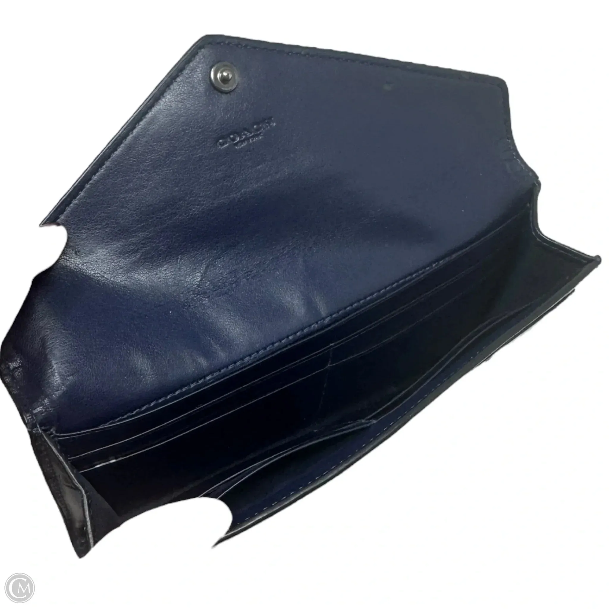 Coach Bags Croc Embossed Envelope Wallet Designer By Coach, Size: Medium