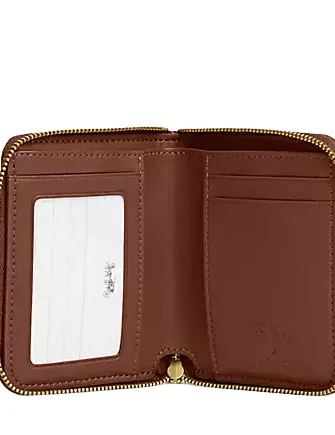 Coach Disney X Coach Small Zip Around Wallet In Signature Jacquard With Mickey Mouse Print Coach Bags