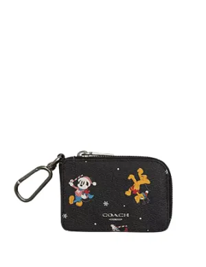 Coach Disney X Coach Zip Card Case With Holiday Print Coach Bags